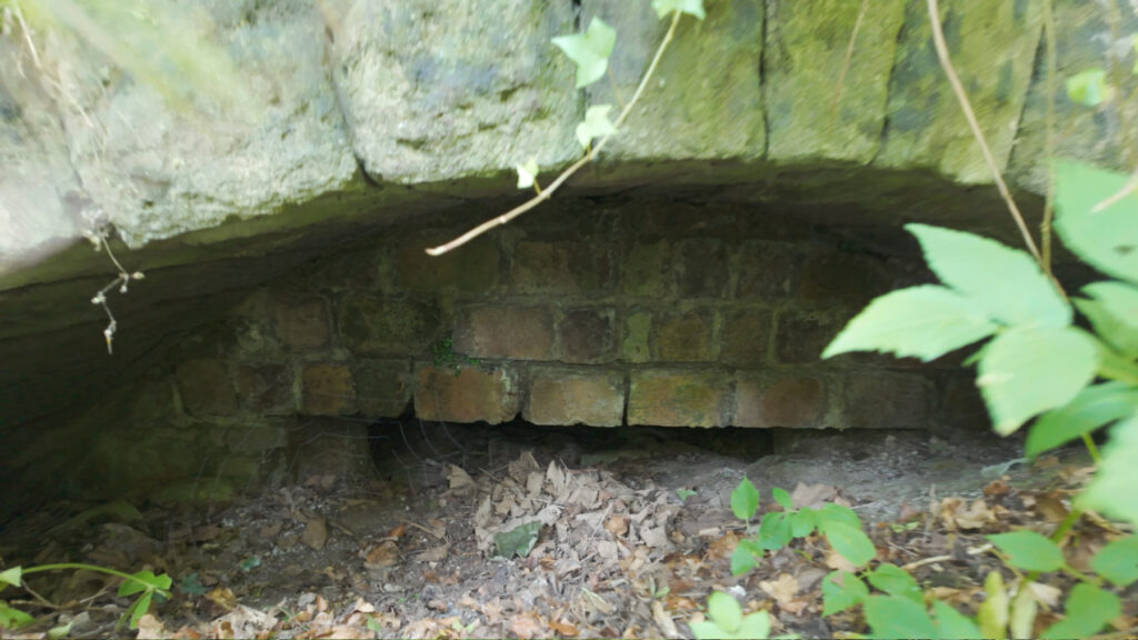 The masonry structure of the lime kilns surviving today